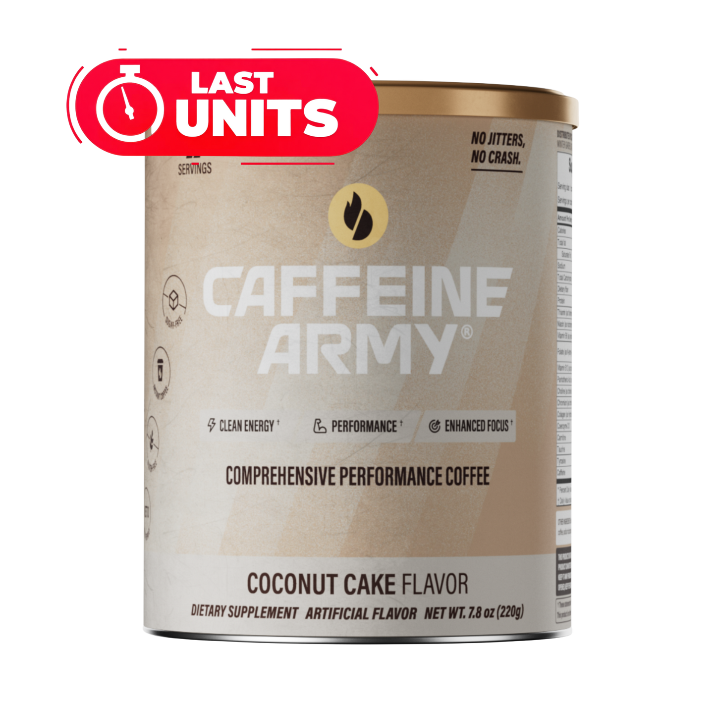 Caffeine Army® Coconut Cake 22ct Ø