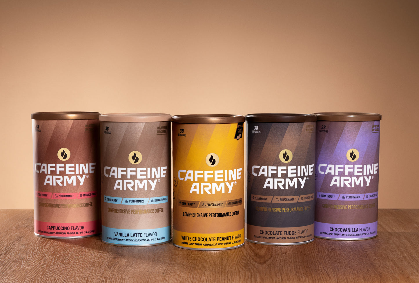 Caffeine Army® White Chocolate Peanut 38ct