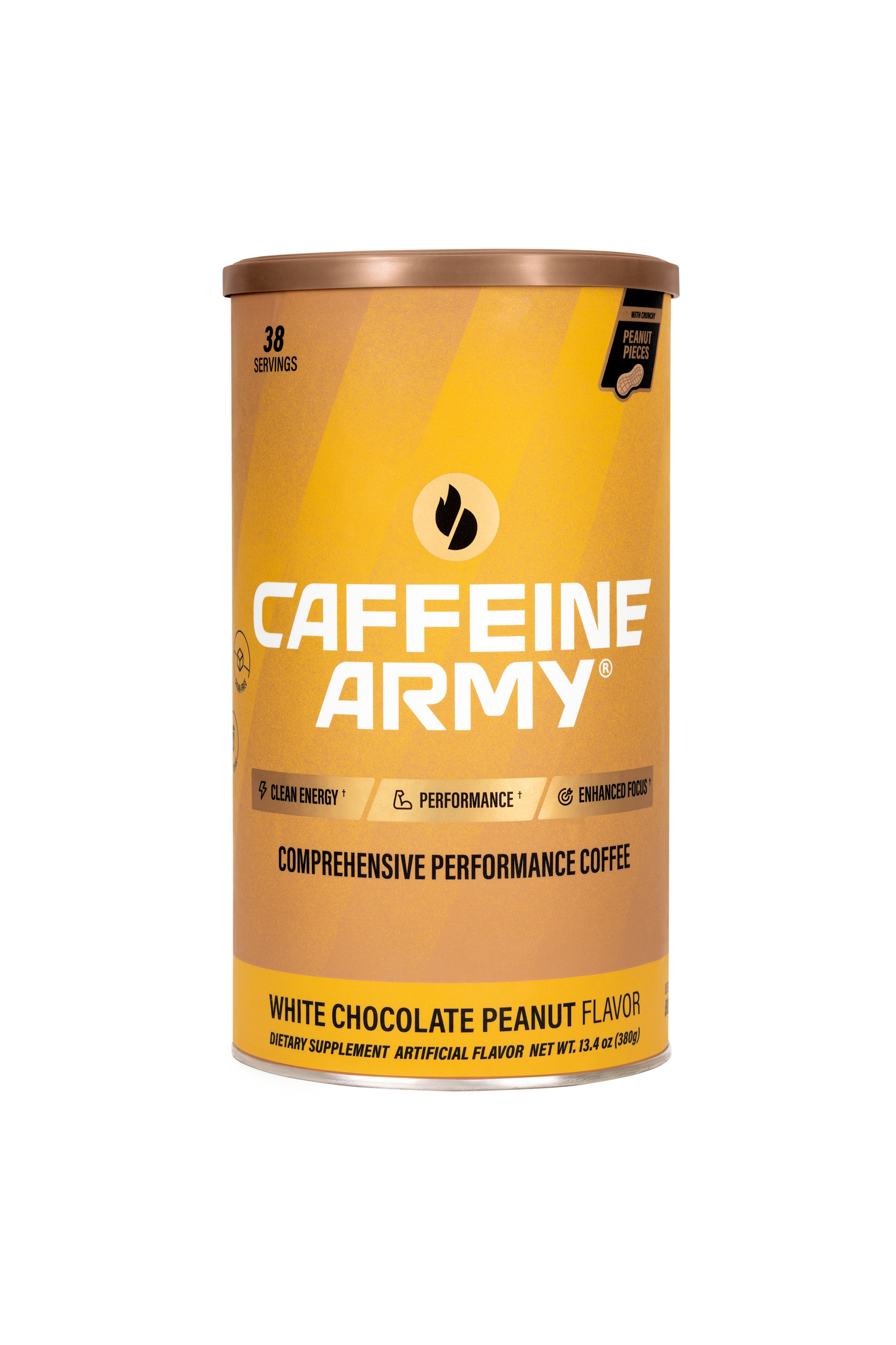 Caffeine Army® White Chocolate Peanut 38ct