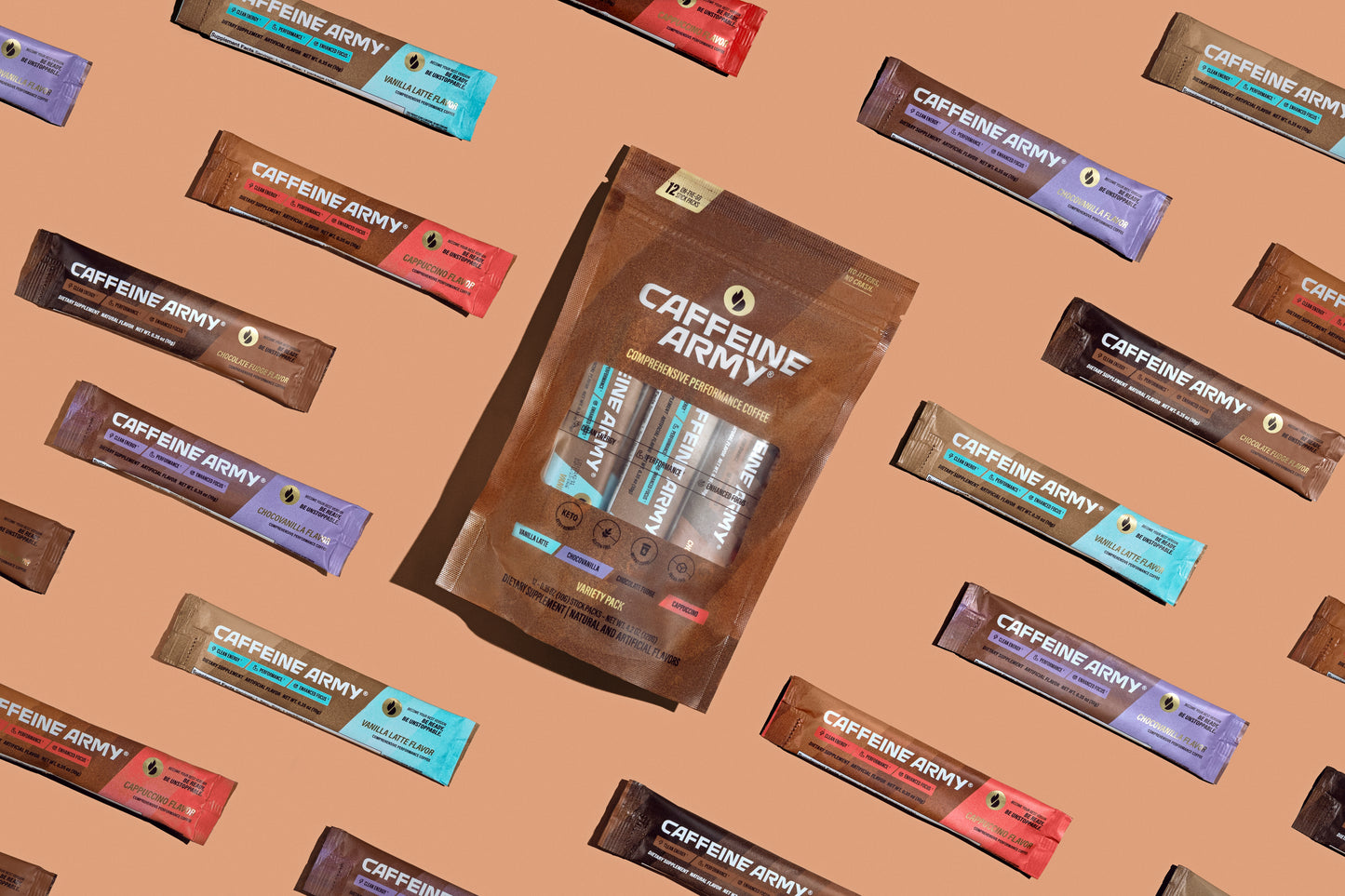 Caffeine Army® Variety Pack 12 Stick Packs