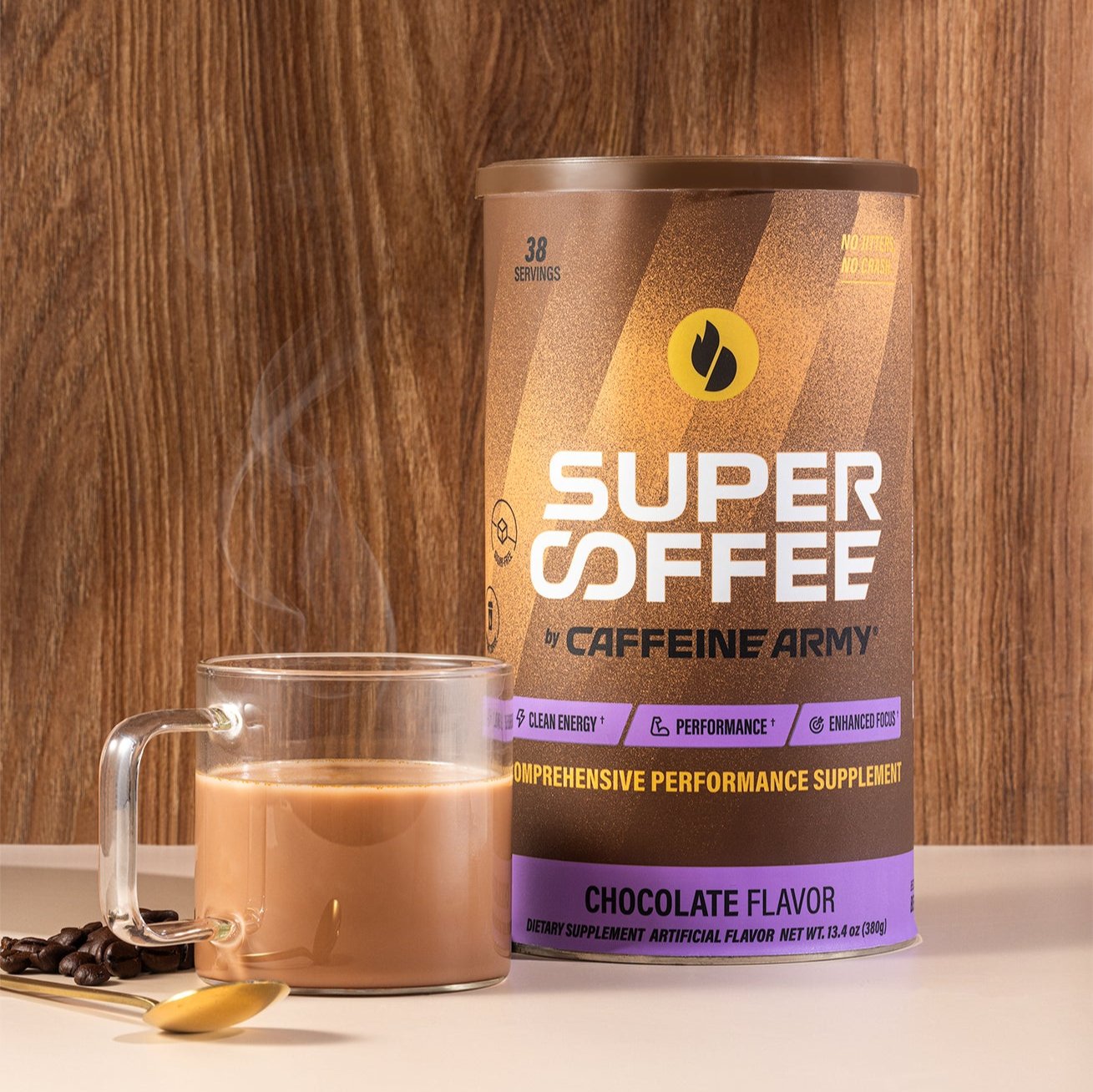 SuperCoffee by Caffeine Army Chocolate 38ct